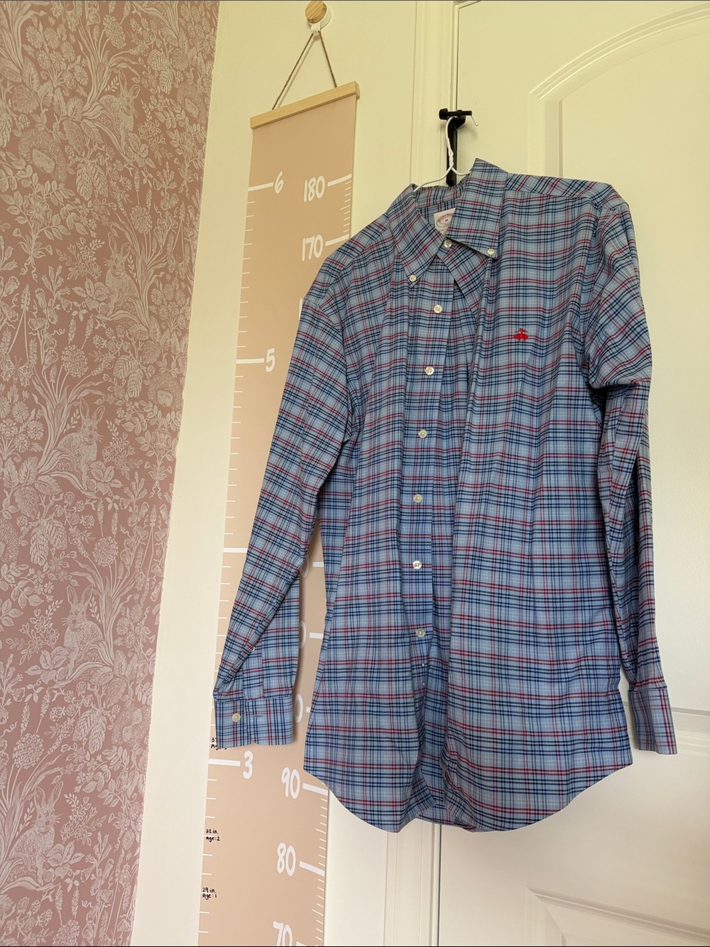 Brooks Brothers Blue and Red Plaid Button-Down Shirt